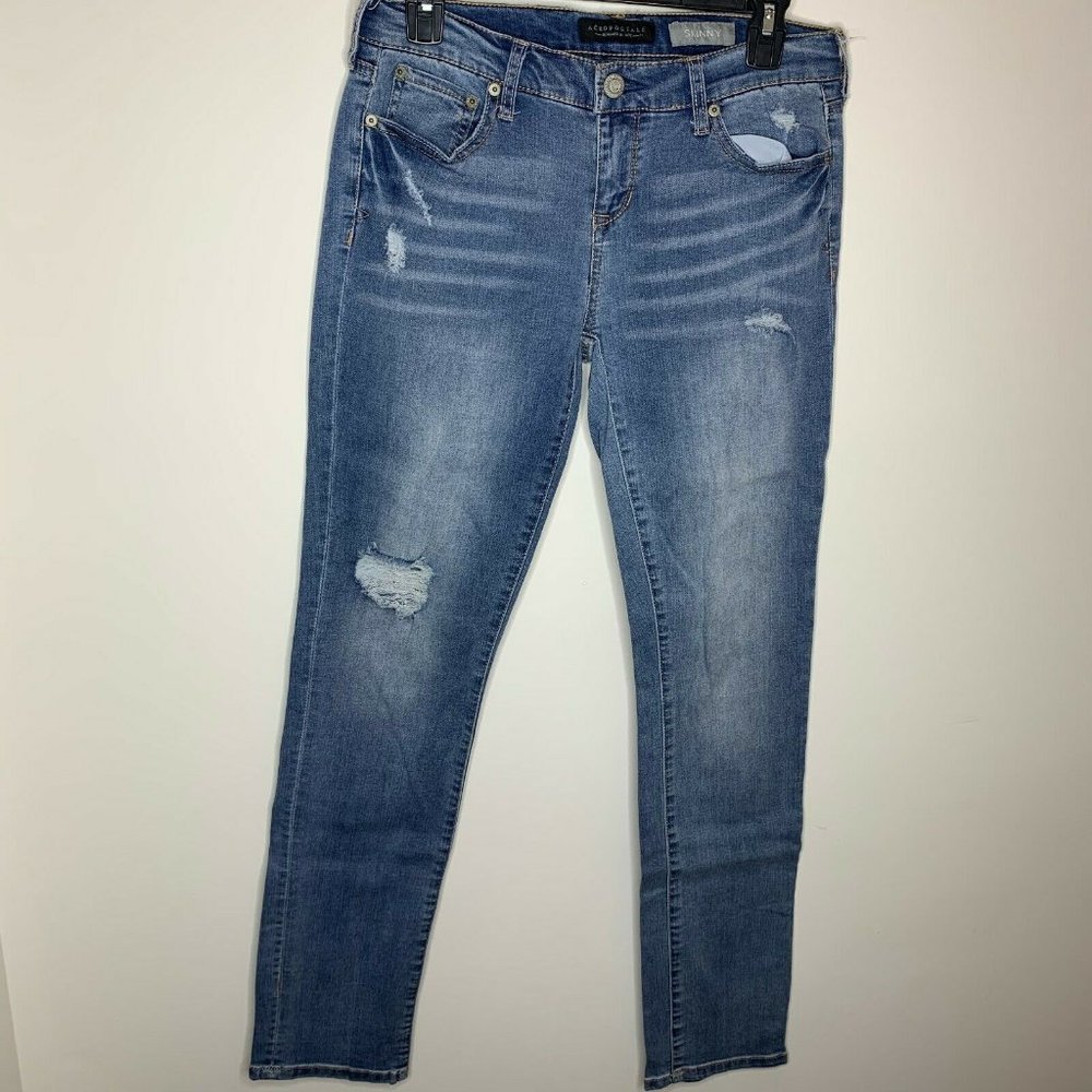 Aeropostale NYC Womens 6 Reg Skinny Distressed